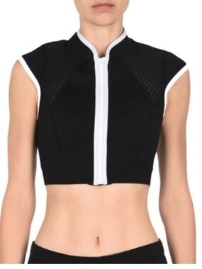 Duskii Full Zip Cap Sleeve Swimsuit Top Size XS